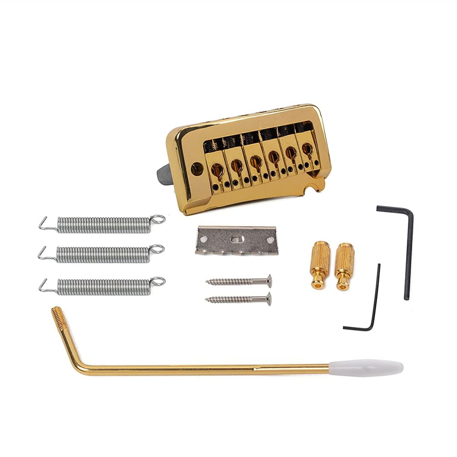 Electric Guitar Tremolo Bridge - Single Locking System for 6 String Electric Guitars (Chrome) | Perfect for Rock, Metal & Blues Performances