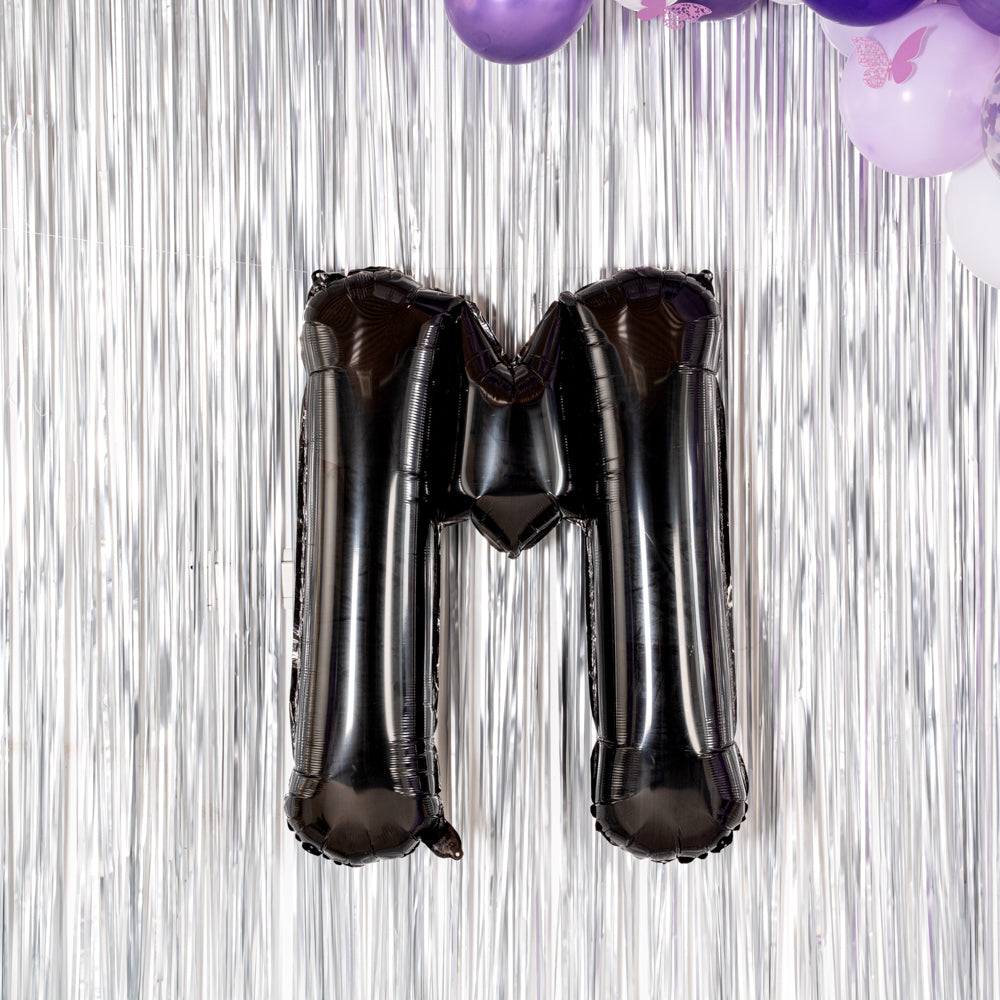 Balloonify Black Mylar Letter M Balloon - 40 Inch Large Foil Alphabet Balloon (1 Count) - Perfect for Birthday Parties, Graduations & Baby Showers