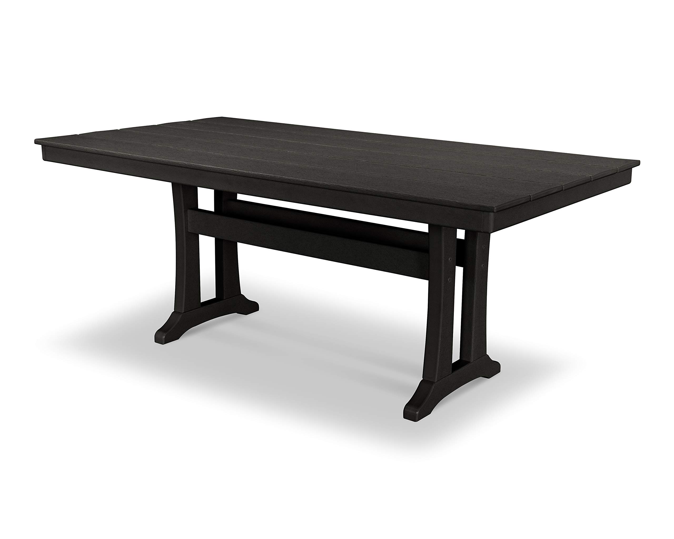 POLYWOOD® Outdoor Dining Table - Weather-Resistant, Durable Black Patio Furniture for Backyard, Garden, Poolside & Deck Use