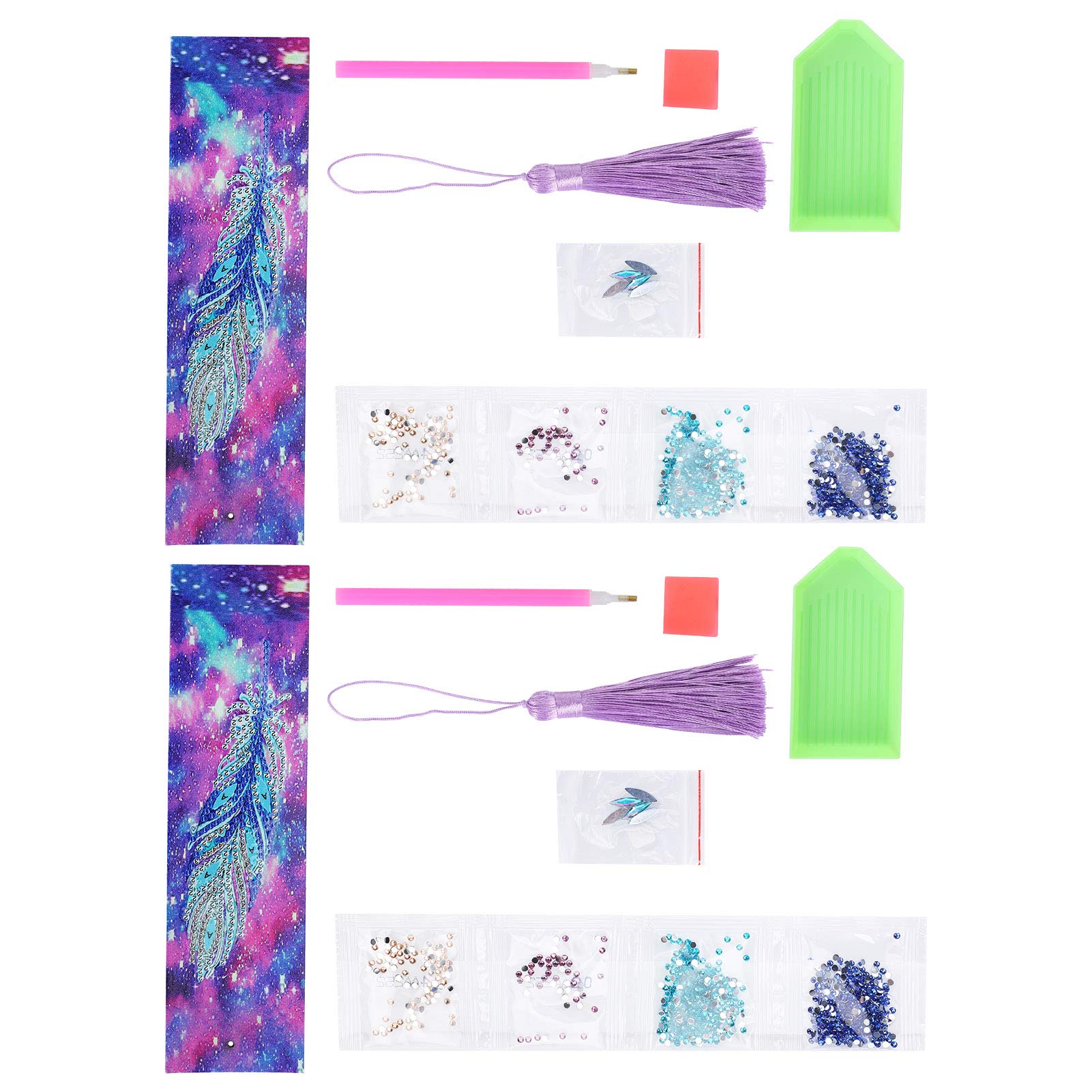 5D Crystal Bookmarks with Elegant Tassels - Handmade Luxury Book Accessories for Painting Lovers & Bookworms - Perfect for Reading, Gifts & Bookstore Decor