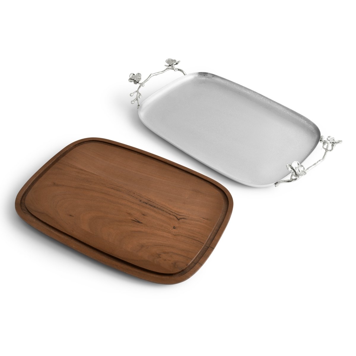 Premium White Orchid Bread Board - Natural Wood Cutting Board for Bread, Cheese & Charcuterie - Perfect for Kitchen, Dining & Entertaining