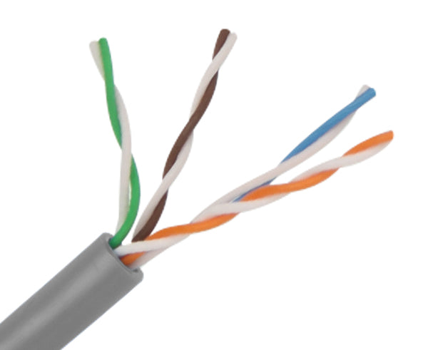 CAT6 Slim 28 AWG Stranded Unshielded Bulk Ethernet Cable - 1000ft Gray Network Cable for Home Office & Data Center Wiring