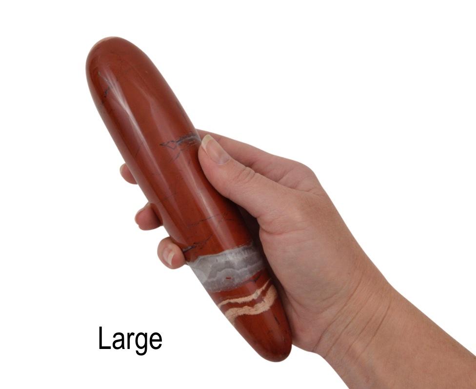 Red Jasper Straight Yoni Wand - Healing Crystal for Meditation, Chakra Balancing & Spiritual Wellness | Perfect for Energy Work, Yoga & Holistic Therapy