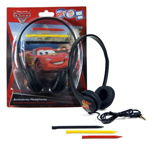 Disney Pixar Cars 2 Headset with Stylus Pen for Kids - Wireless Bluetooth Headphones with Microphone for Gaming, Online Classes & Movie Watching