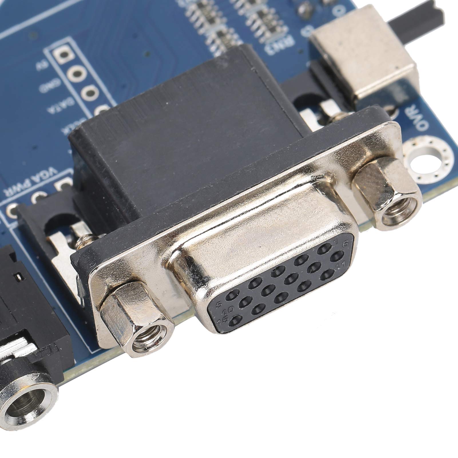 Mister FPGA IO Board with Analog VGA Video Output & 3.5mm Headset Port - Replacement Board with 3 Buttons & Status Indicator Lights for DIY Arcade Gaming & Retro Computer Setup