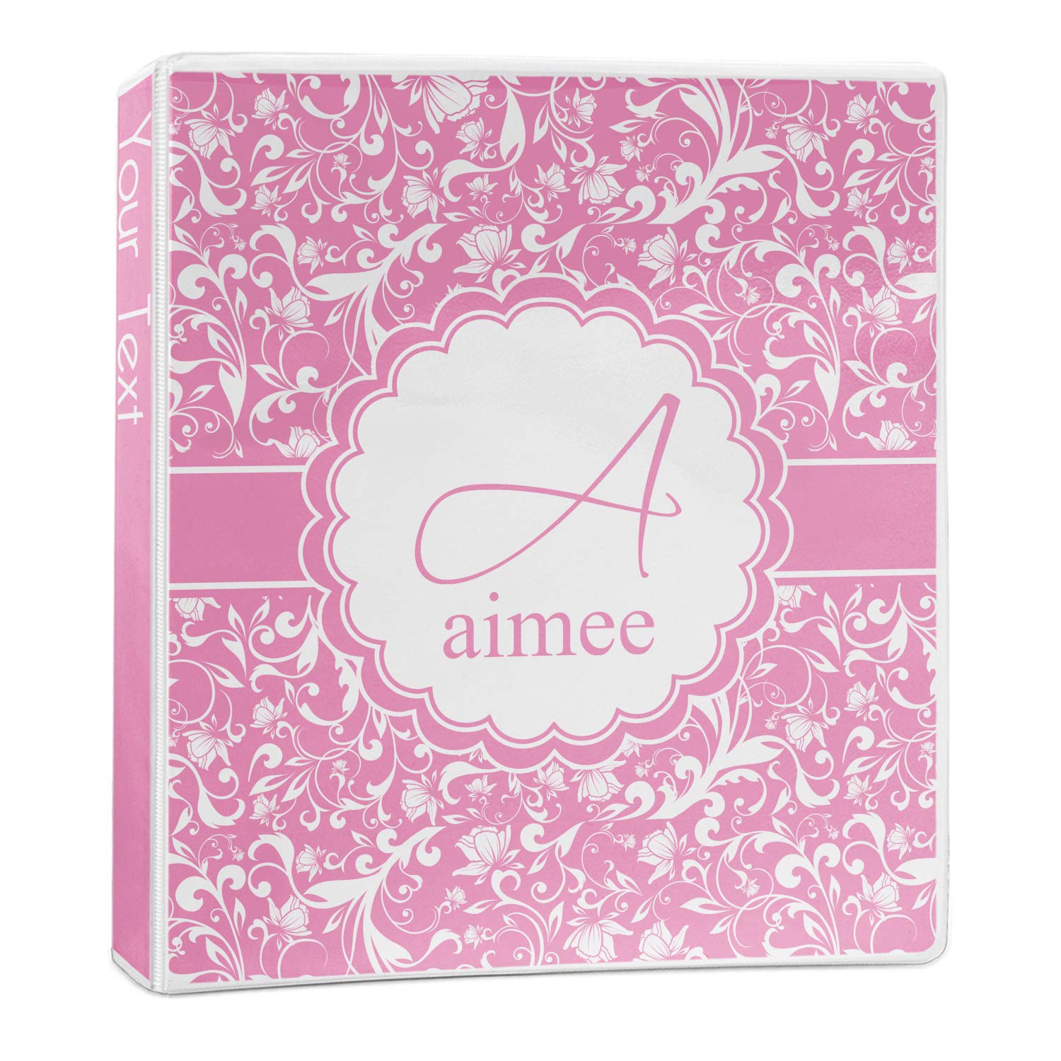 Personalized Floral Vine 3-Ring Binder - 1 Inch, A4 Size, for School, Office & Home Organization | Customizable Notebook Cover for Women, Students & Professionals