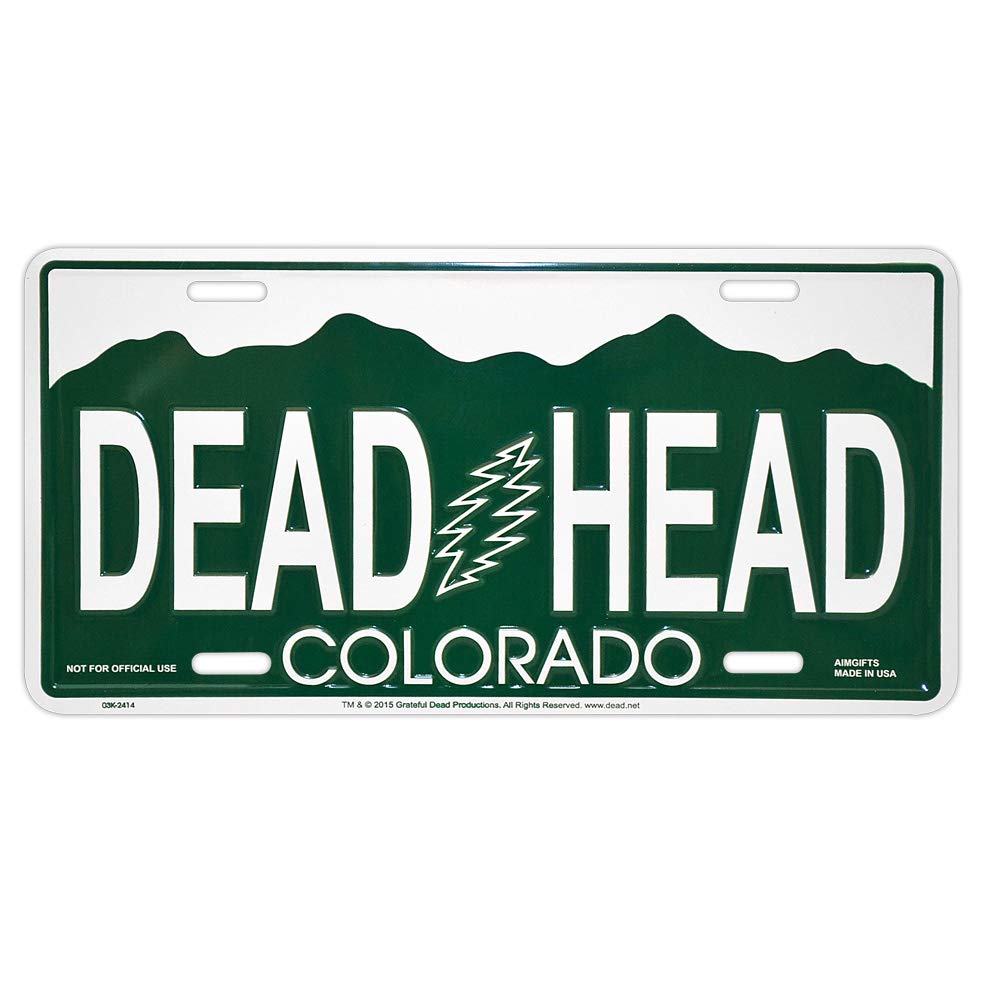 Gift House Dead Head Colorado Metal License Plate - Vintage Style Car Tag for Vehicles, Trucks & Motorcycles - Perfect for Gifts & Collectors