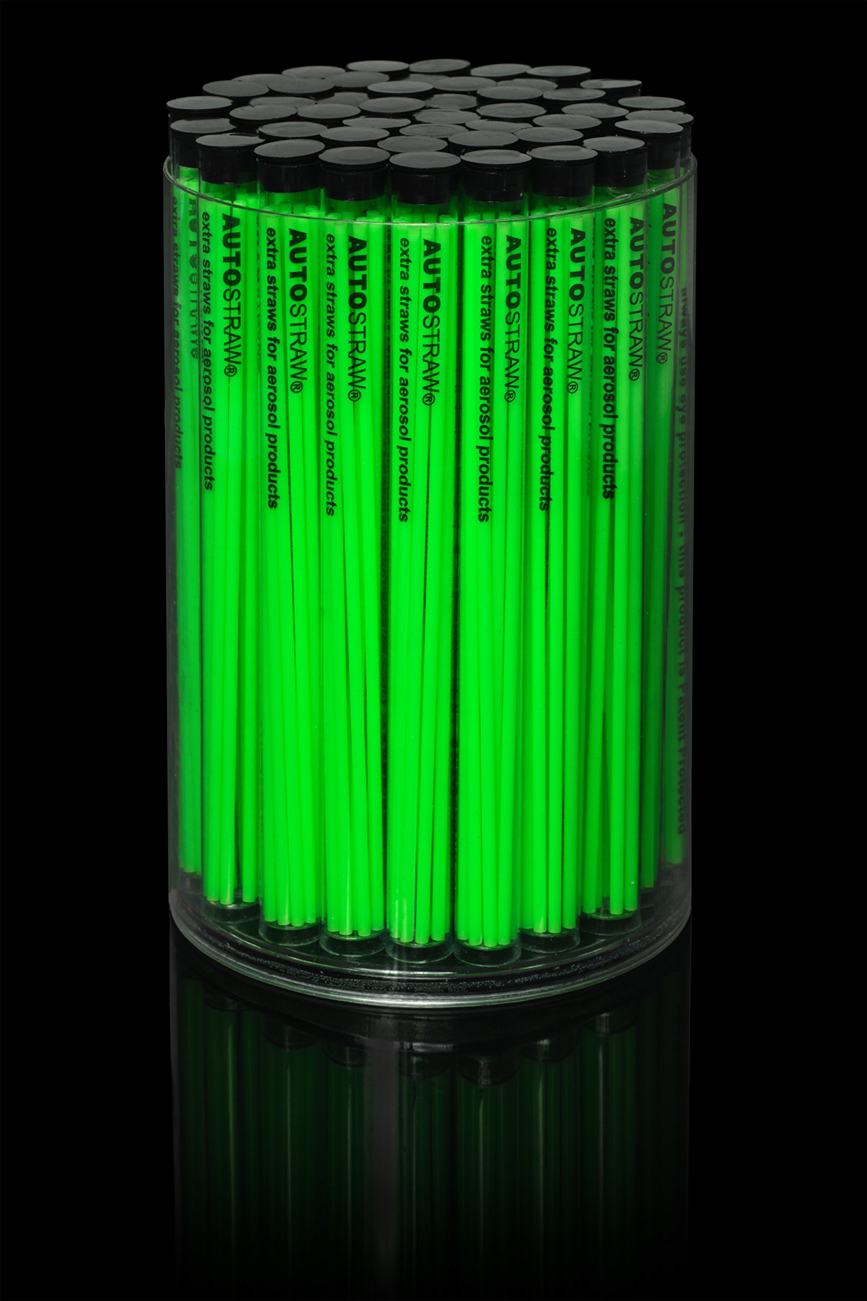 ShopStraw SS-5/25 Contractor Pack Aerosol Can Replacement Straws - 5 Inch Neon Green Drinking Straws (250 Count) - Perfect for Spray Paint, Cleaning Products & DIY Projects