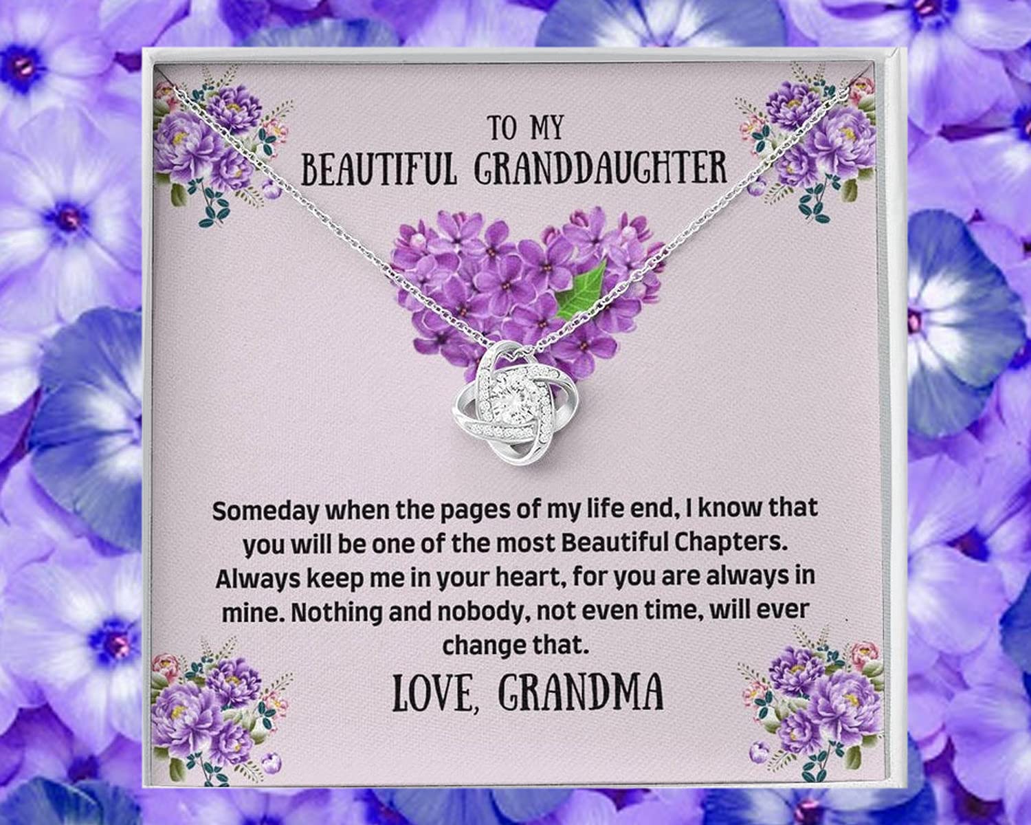 Beautiful Love Grandma Necklace Gift for Granddaughter - Heartfelt Keepsake Jewelry Box for Women & Girls | Perfect Birthday, Graduation, Christmas Present