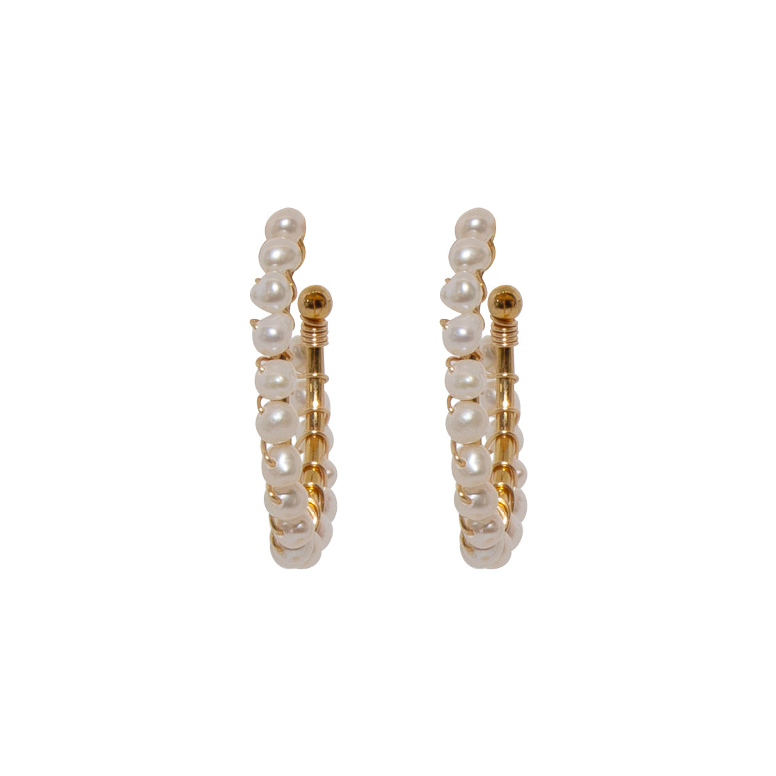 Infinity Hoop Pearl Earrings for Women - Elegant Dangle Drop Earrings with Shimmering Pearls - Perfect for Weddings, Parties & Everyday Wear