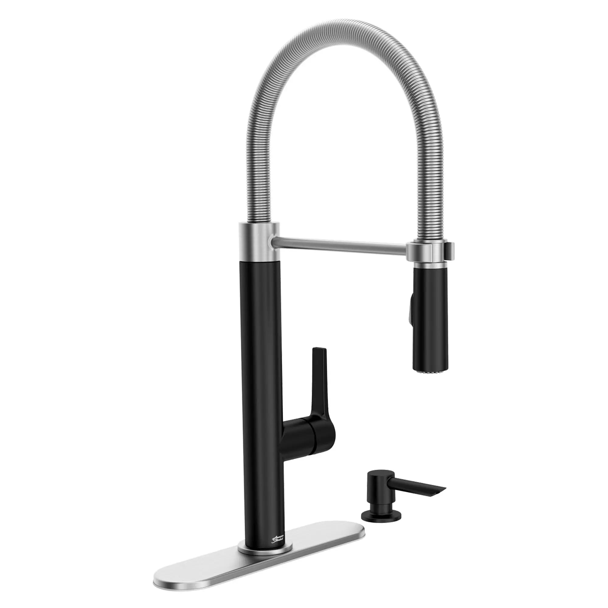 Grayson Semi-Professional Single Handle Kitchen Faucet - High Arc Pull Down Sprayer, Brushed Nickel Finish for Modern Home & Restaurant Use