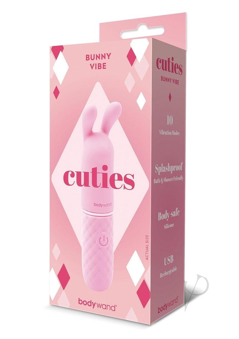 Bodywand Cuties Rabbit Rechargeable Silicone Rabbit Vibrator - Pink | Dual Stimulation G-Spot & Clitoral Massager for Women | Perfect for Solo Play & Couples Intimacy