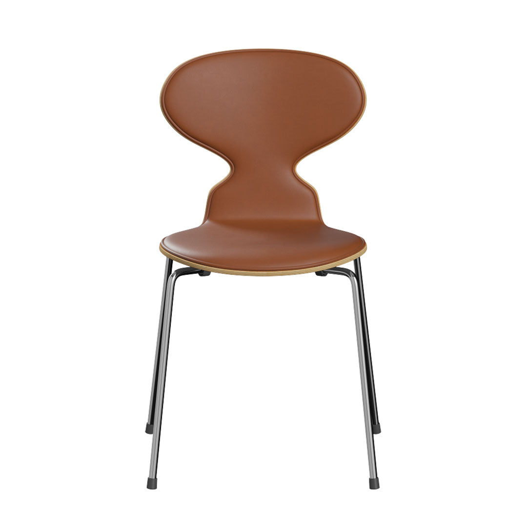 Ant Chair 3101 - Modern Clear Lacquered Wooden Chair with Front Upholstered Seat | Mid-Century Design for Dining Room, Office & Lounge Decor