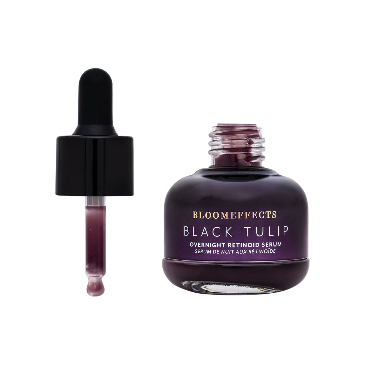 Black Tulip Overnight Retinoid Serum for Face - Anti-Aging Night Treatment with Retinol - Reduce Wrinkles & Fine Lines - Perfect for Dry & Sensitive Skin - Use Before Bed for Glowing Morning Skin