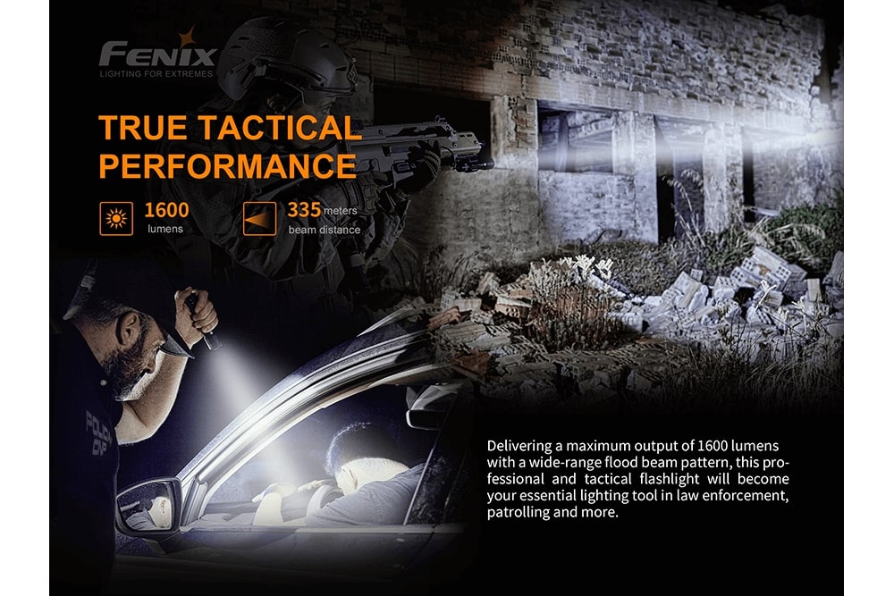 Fenix TK11 TAC LED Tactical Flashlight 1600 Lumens - High-Intensity Rechargeable Flashlight for Outdoor, Camping, Hunting & Emergency Use