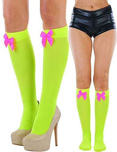 Neon Green W/ Pink Bow