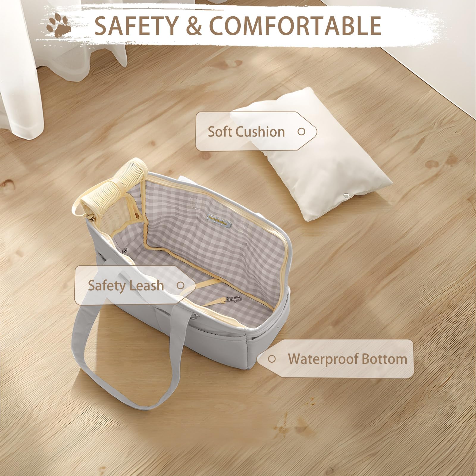 Airline Approved Soft-Sided Dog Carrier Purse for Small Dogs & Puppies - Lightweight Oxford Cotton Tote with 6 Pockets - Perfect for Travel, Shopping & Outdoor Adventures