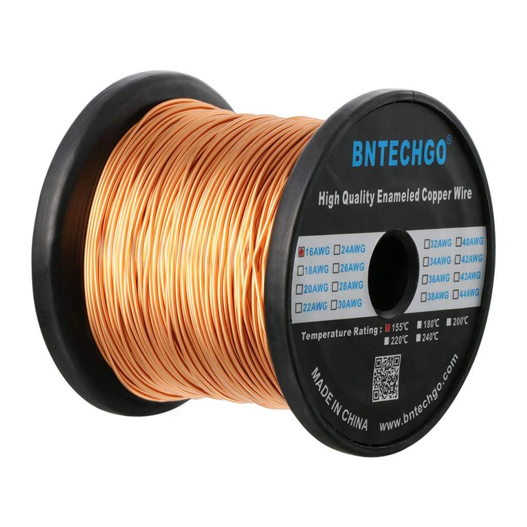 BNTECHGO 16 AWG Enameled Copper Magnet Wire - 5 lb Spool (0.0492