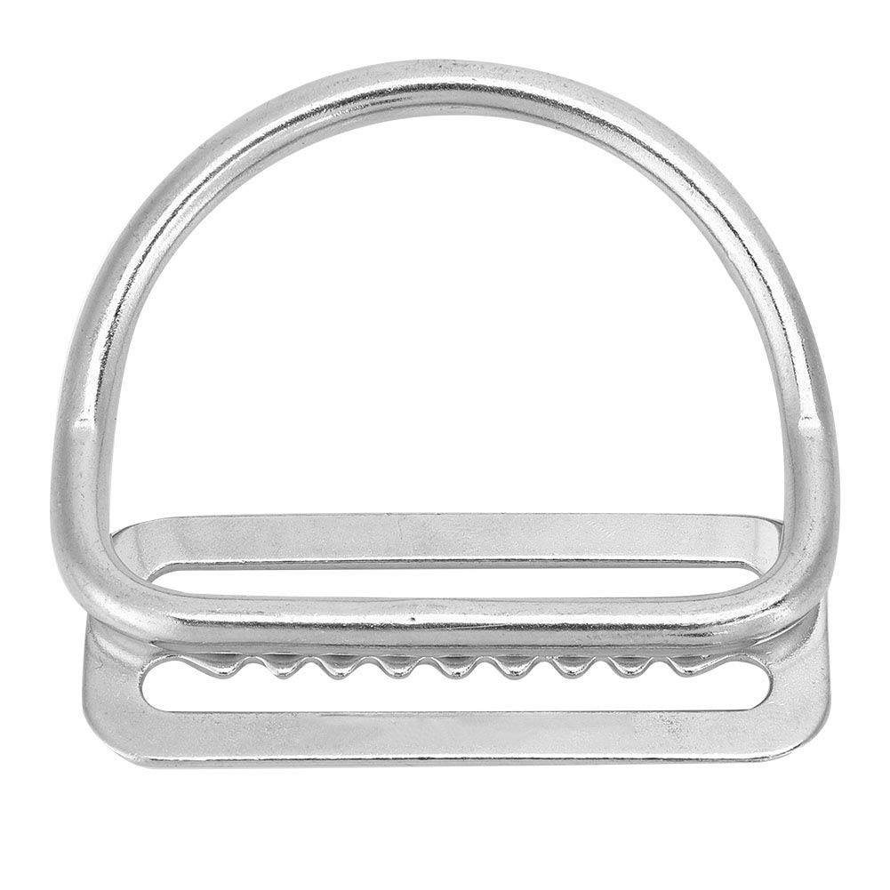 Stainless Steel D-Ring Belt Keeper for Scuba Diving - Secure & Adjustable Strap Buckle for Wetsuits, Dive Gear & Outdoor Activities