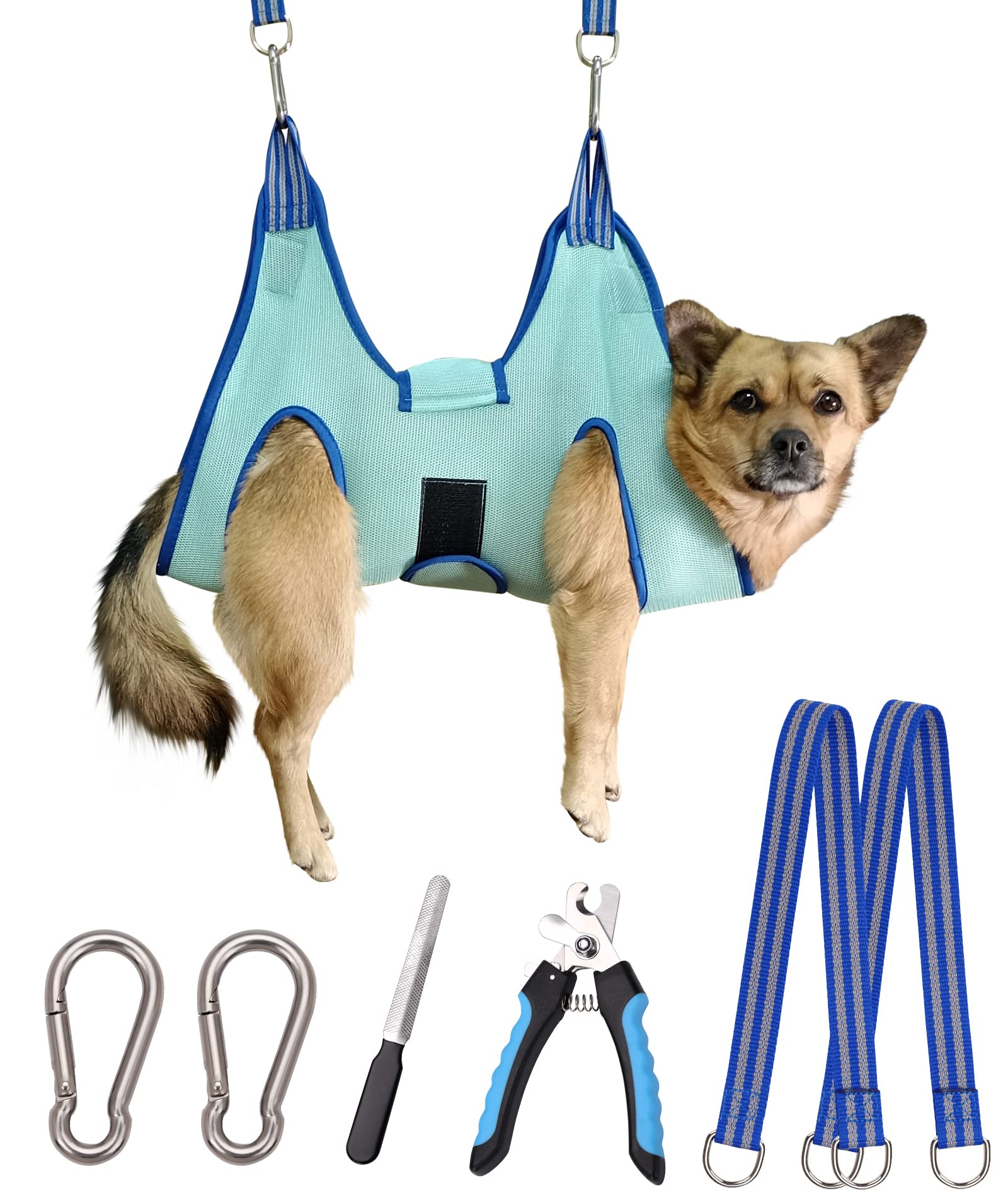 Dog Grooming Hammock for Small Dogs - Adjustable Hanging Harness for Nail Trimming & Pet Grooming - Secure Restraint Sling with Wide Strap - Perfect for Bathing, Nail Clipping & Vet Visits