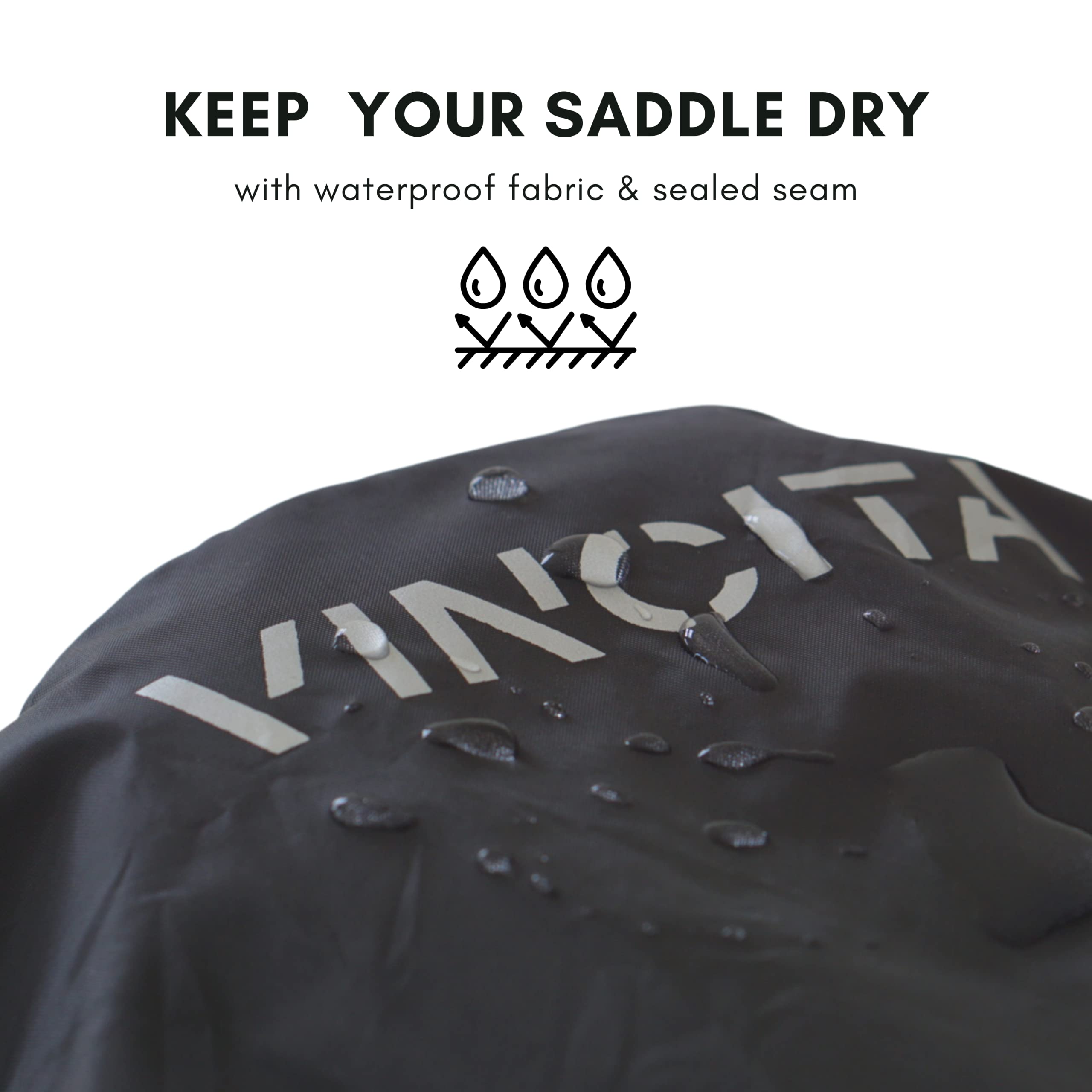 **Vincita Waterproof Bike Seat Cover - Durable Water-Resistant Bicycle Saddle Protector for Car Rack Transport - Fits Up to Seatpost - Weatherproof Cycling Accessories for Rain & Outdoor Riding**