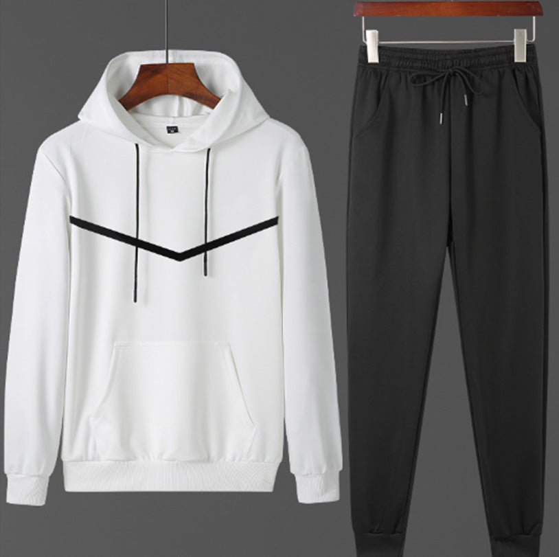 Men's Hooded Sweatshirt 2-Piece Set - Casual Pullover Hoodie & Jogger Pants Outfit (XN2094) | Comfortable Lounge Wear for Home, Gym, and Street Style Fashion