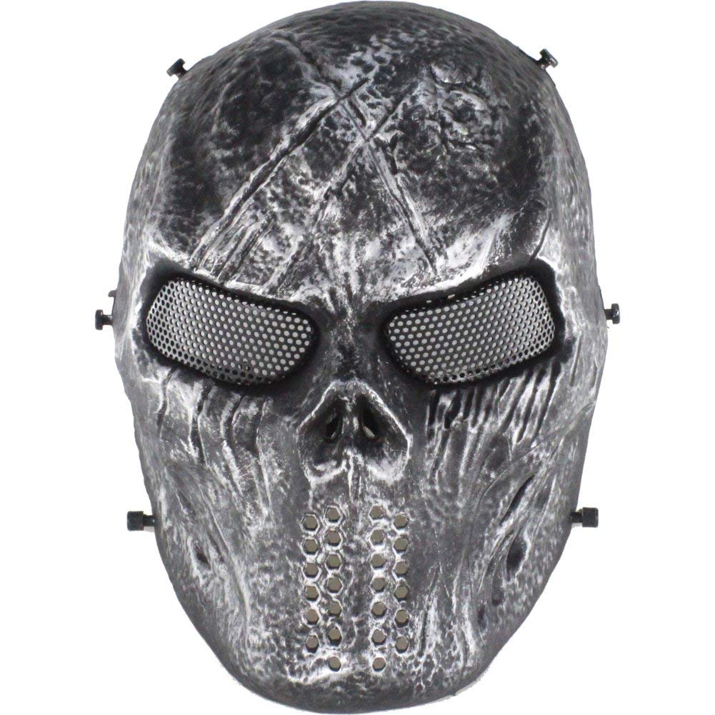 LEJUNJIE Tactical CS Protective Mask - Full Face Skull Skeleton Mask for Airsoft, Paintball, Halloween & Cosplay | Military-Grade Safety Gear for Outdoor Sports & Costume Parties