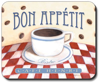 Art Plates Bon Appetit Mouse Pad - Non-Slip Desk Mat for Computers & Laptops - Perfect for Office, Gaming & Home Workspace Decor