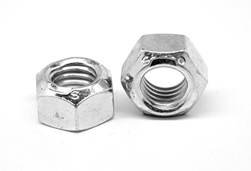M20 x 2.50 Coarse Thread DIN 980 Class 8 All Metal Locknut - Medium Carbon Steel Zinc Plated with Wax Coating (Pack of 25) - Ideal for Automotive, Machinery, and Industrial Fastening Applications