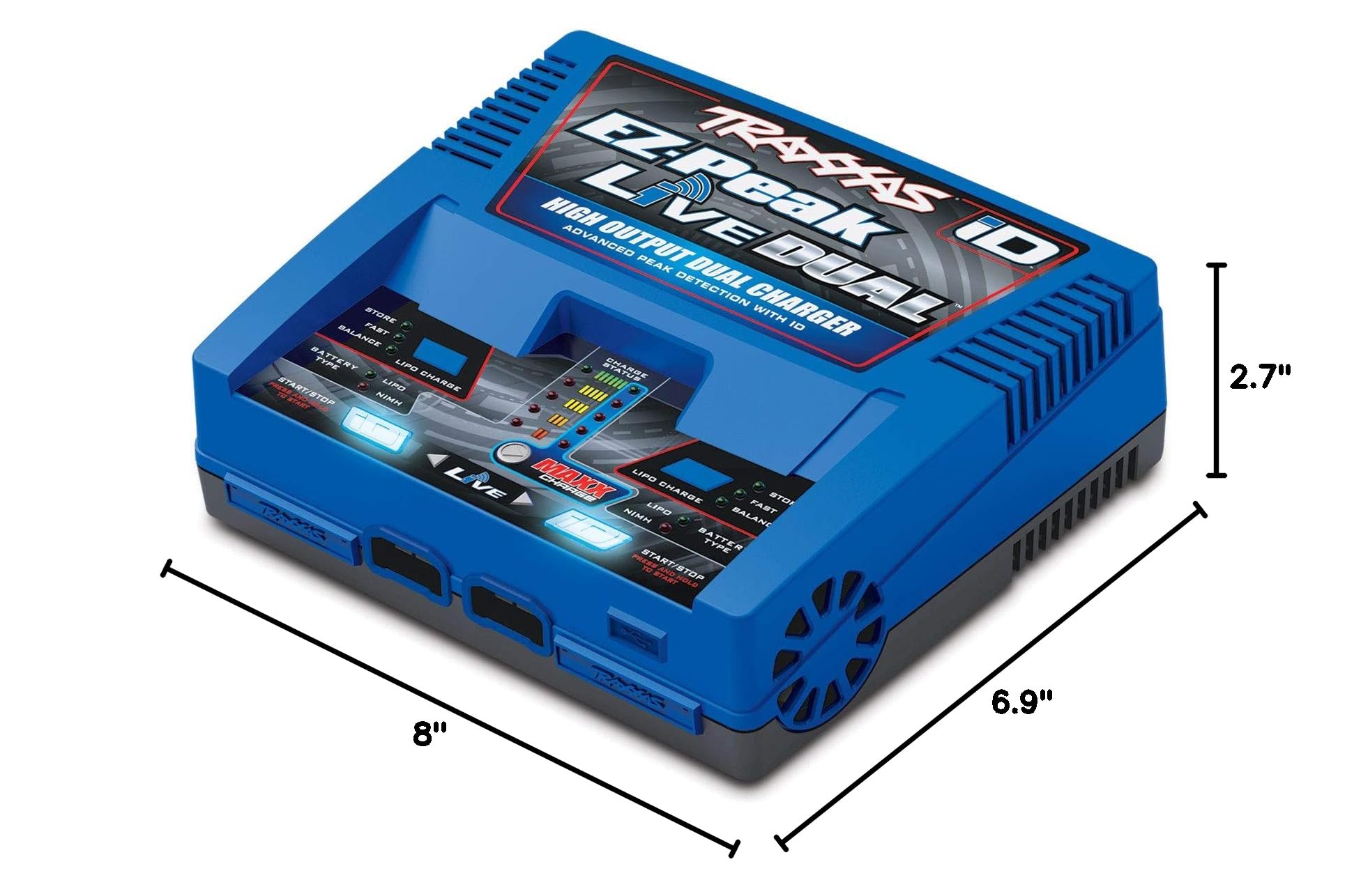 Traxxas EZ Peak Live Dual 200W Multi-Chemistry Smart Charger with ID Technology - Fast Charging for RC Cars, Trucks & Boats - Perfect for Hobbyists & Racing Enthusiasts