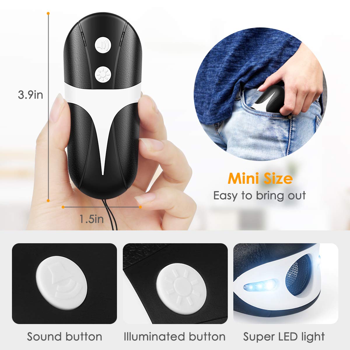 Ultrasonic Dog Repellent - Handheld Infrared Bark Control Device for Small & Large Dogs | Stop Excessive Barking, Protect Your Yard & Home Security | Perfect for Walking, Jogging & Outdoor Activities