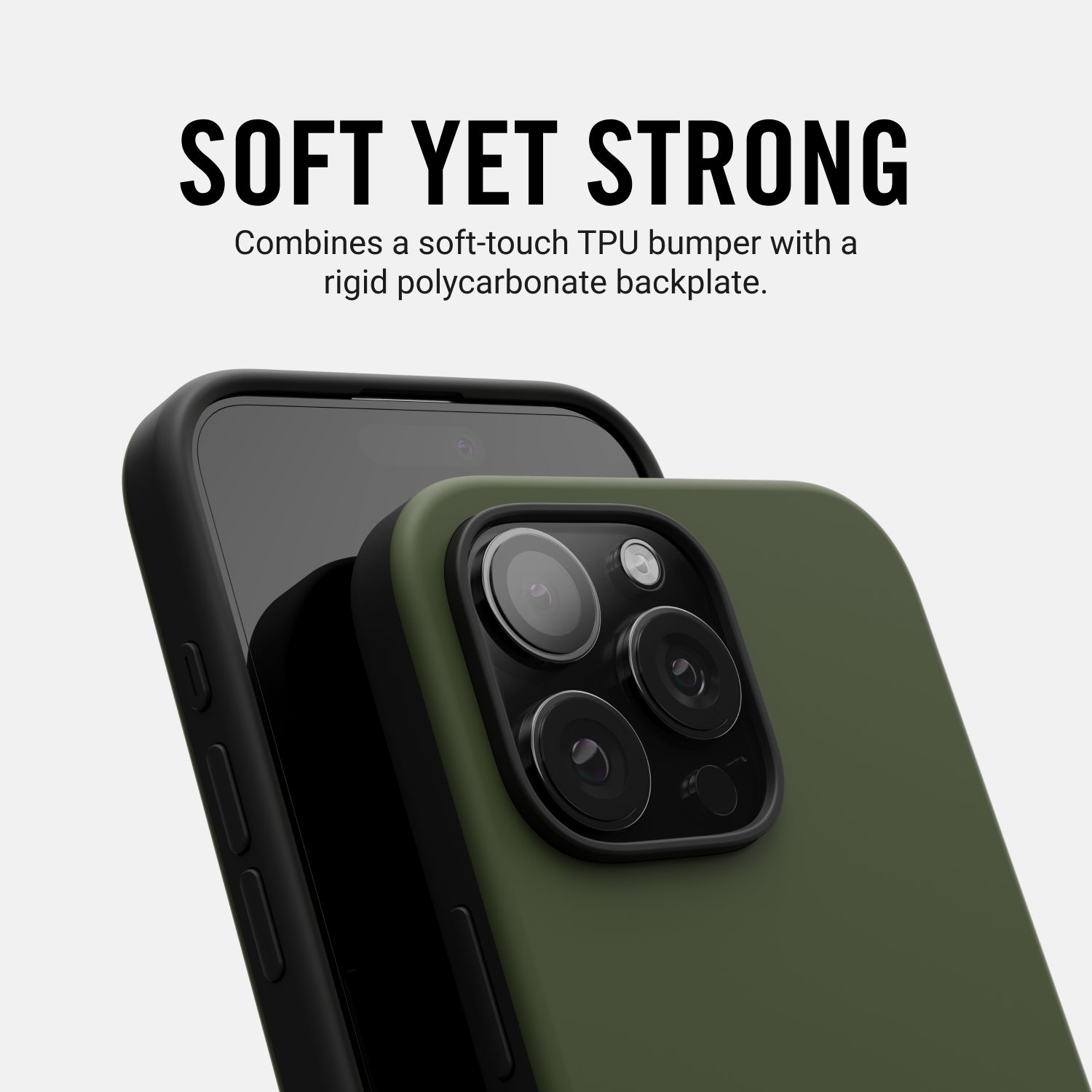 Premium Matte Olive iPhone 16 Pro Case - Slim Protective Cover with Anti-Slip Grip | Perfect for Work, Travel & Everyday Use
