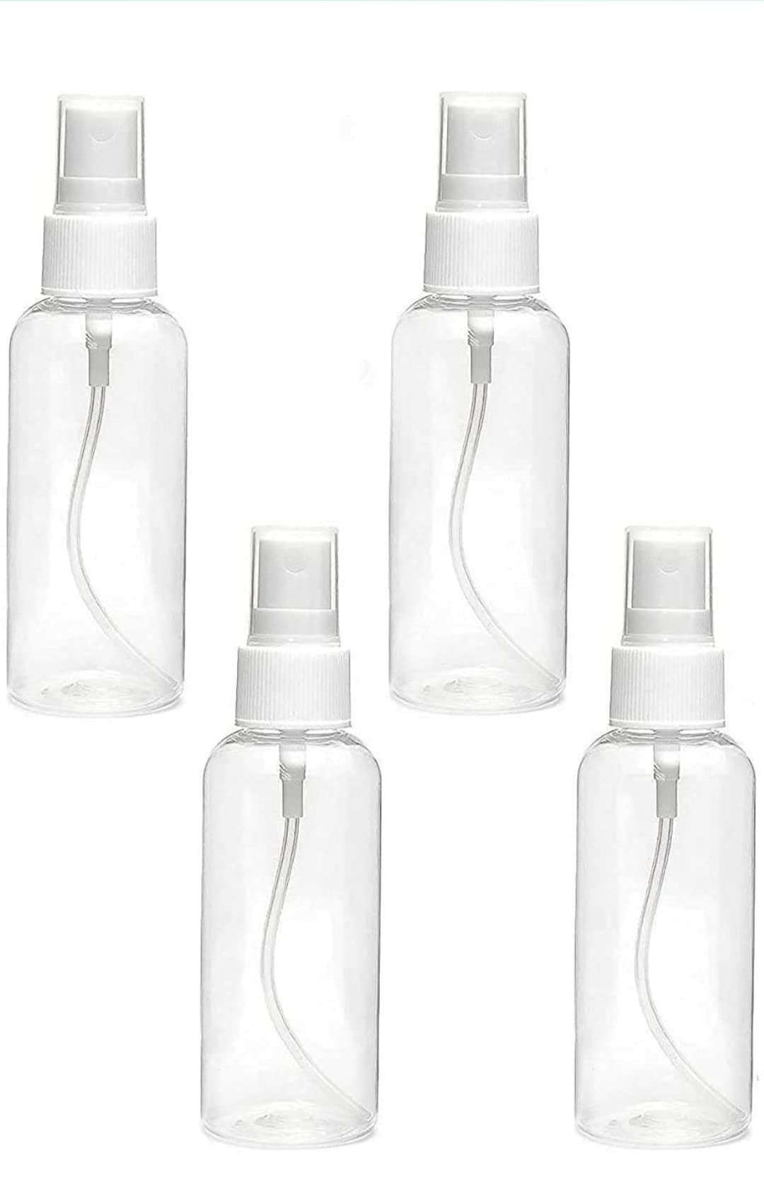 Truvik 5-Pack Reusable Refillable Clear Plastic Spray Bottles for Cleaning, Gardening, Hair Care & More - Empty Multipurpose Spray Bottles for Home, Office & DIY Projects