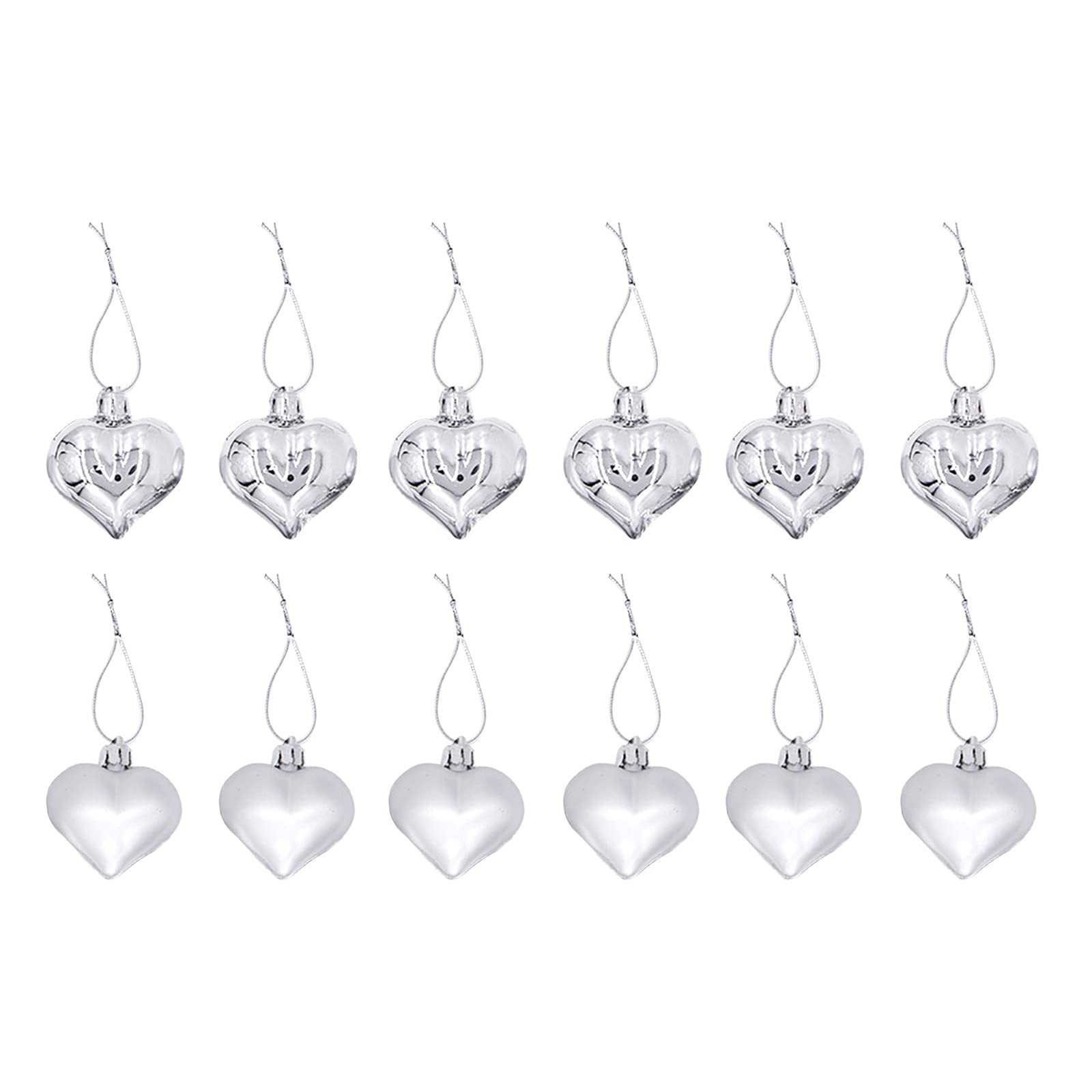 Unbreakable Christmas Garland Decorations - Heart-Shaped Tree Pendants & Colorful Ornaments for Holiday Home Decor | Shatterproof Hanging Decor for Fireplace, Mantel, and Christmas Tree