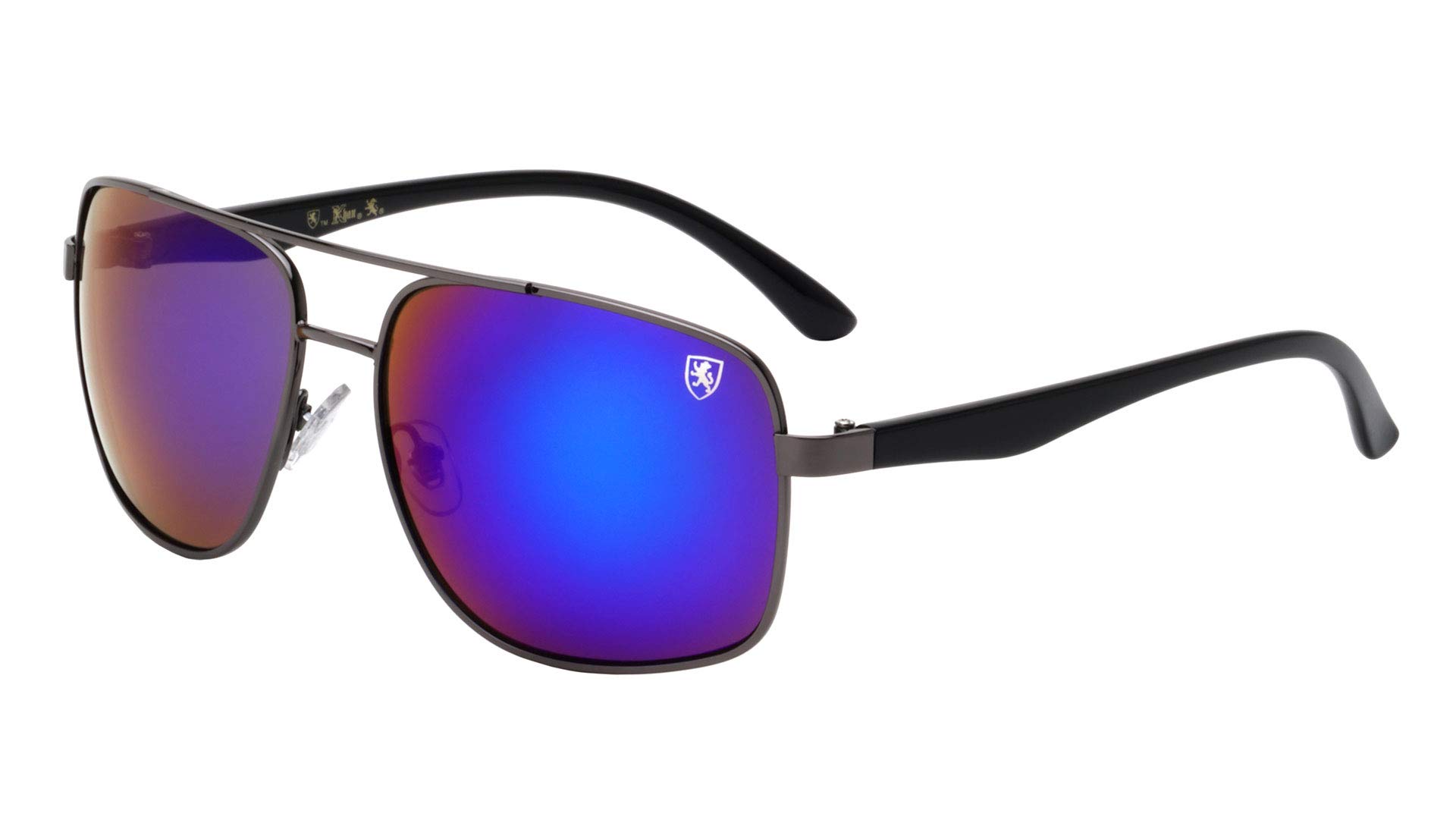 KHAN Clutch - Square Aviator Sunglasses for Men & Women | Polarized UV Protection | Fashionable Retro Style for Driving, Beach & Outdoor Activities