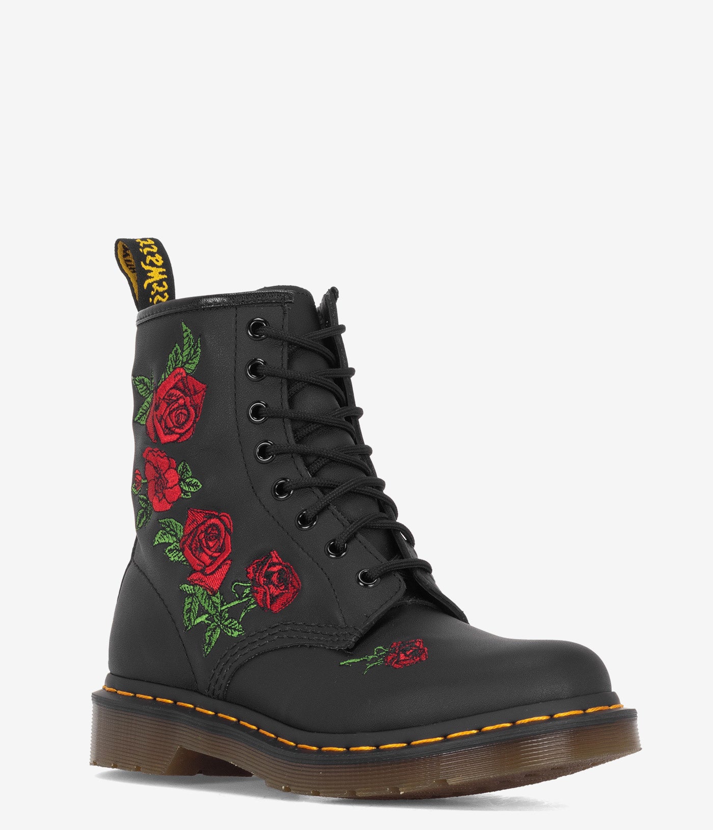 Dr. Martens 1460 Vonda Embroidered Boots for Women - Stylish & Comfortable Leather Ankle Booties for Casual Wear, Work & Outdoor Activities