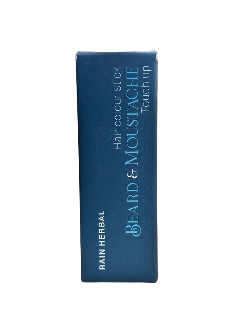 Rain Herbal Hair Color Stick for Beard & Mustache - Long Lasting Natural Black Dye for Men, Touch Up Facial Hair, Eyebrows & Sideburns - 1 Count | Perfect for Daily Use, Travel & Quick Grooming
