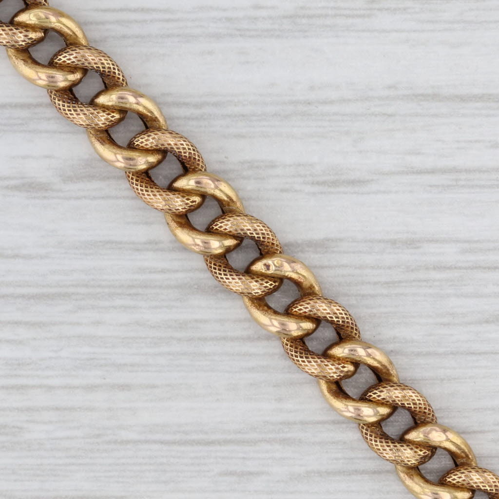 22k Yellow Gold Antique Curb Chain Bracelet - 7.25 Inch Length, 5.7mm Width with Secure Box Clasp & Safety Chain - Perfect for Vintage Jewelry Lovers, Gift Giving & Special Occasions