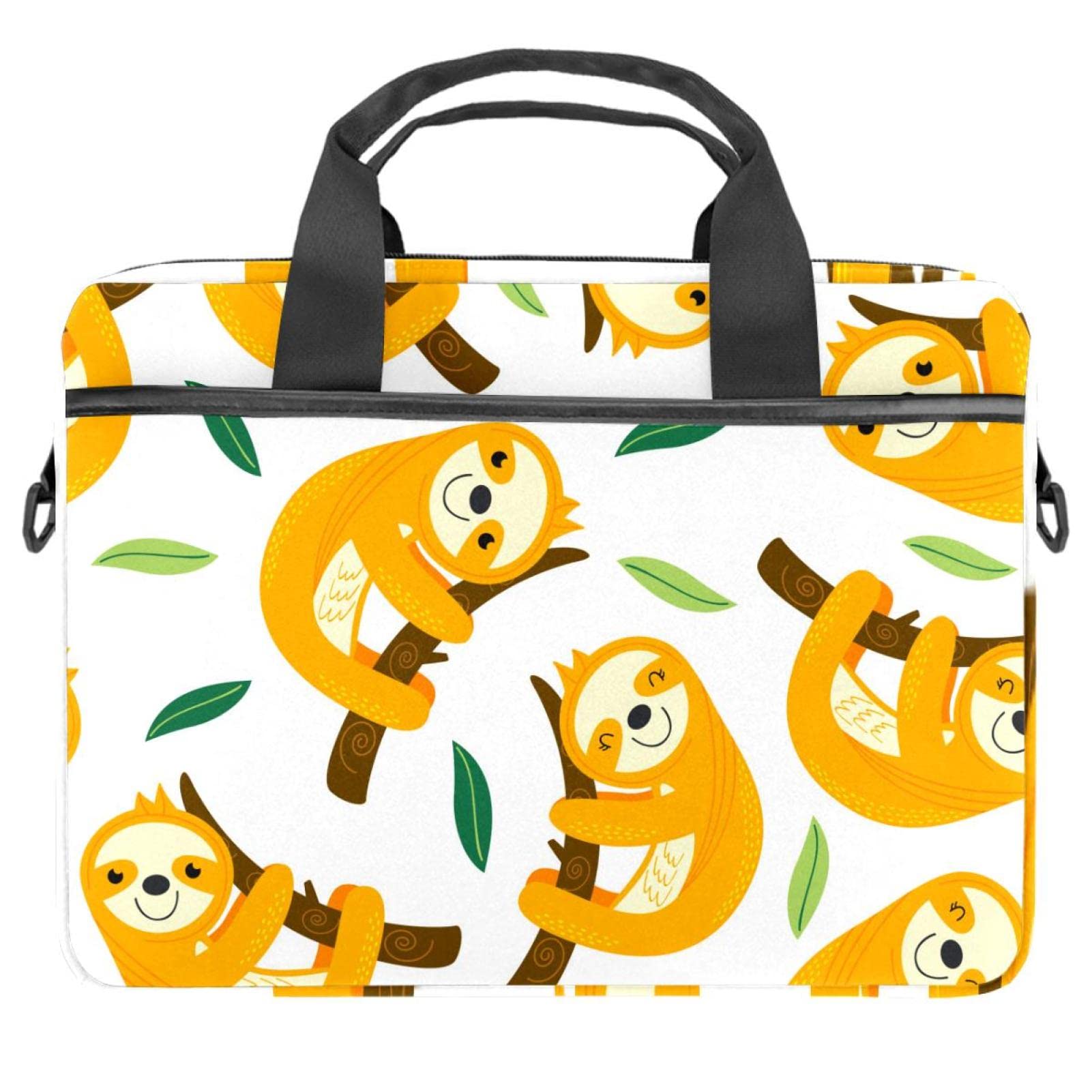 Stylish Boho Floral Laptop Messenger Bag for 13.4-14.5 Inch Notebook - Waterproof Portable Business Tote with Padded Sleeve - Perfect for Work, Travel & College Campus
