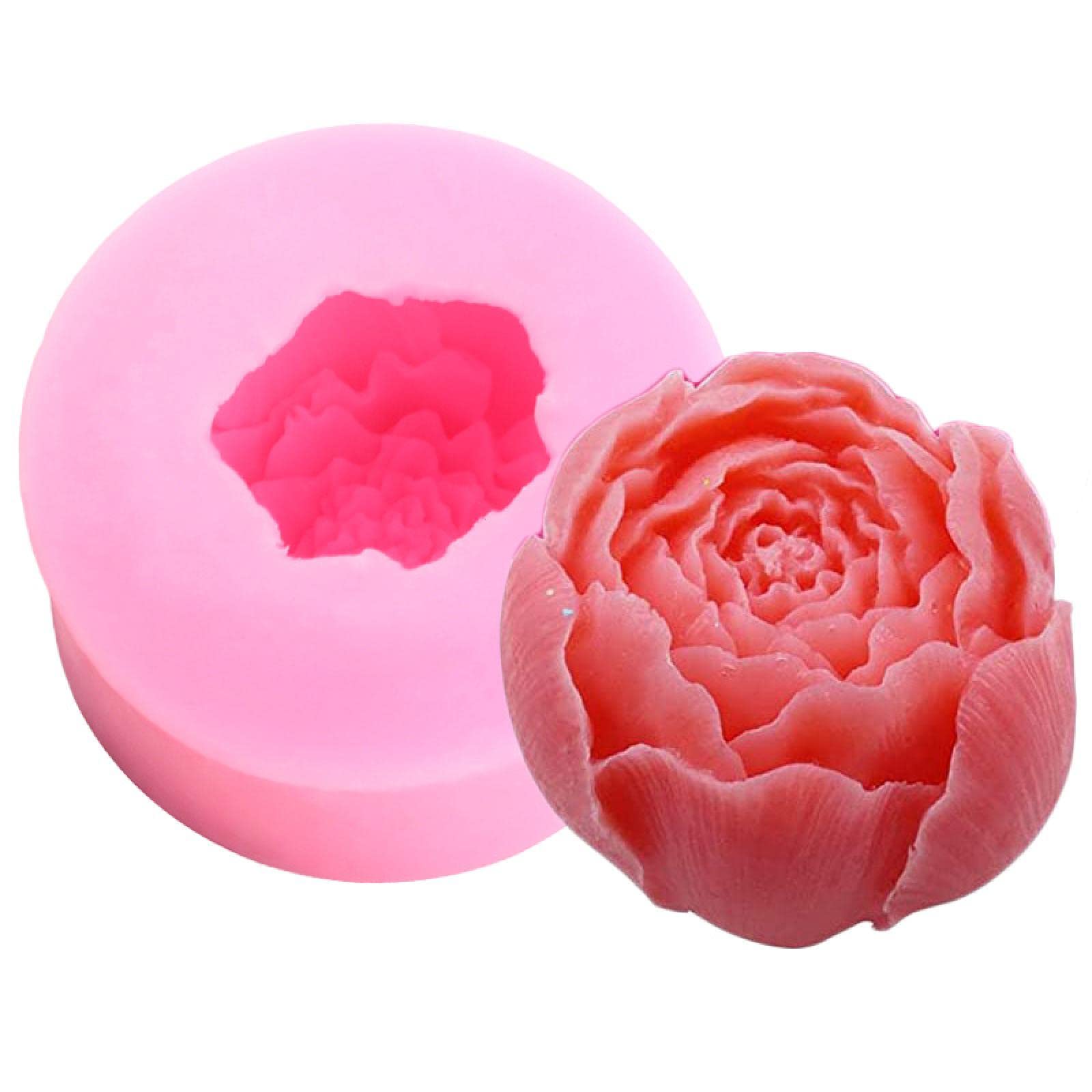 3D Rose Flower Silicone Mold Set for Cake Decorating, DIY Candy, Chocolate, Candle, Soap & Resin Crafts - Perfect for Baking, Wedding, Birthday Party Decorations