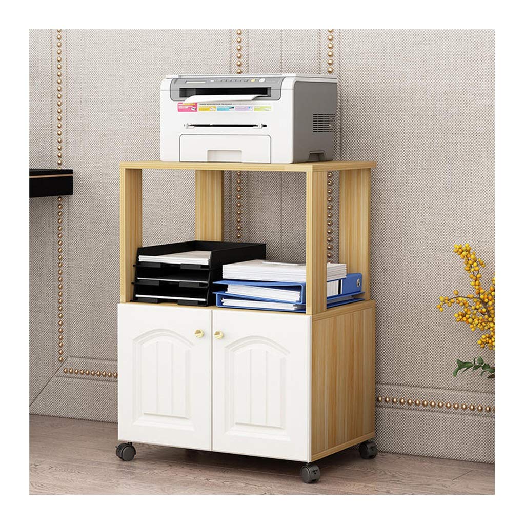 Adjustable Printer Stand with Storage Shelf - 40 x 55 x 70cm Office Organizer, Removable Bookcase & Copy Paper Rack for Home Office, Study Desk, and Workspace Organization (Color A)