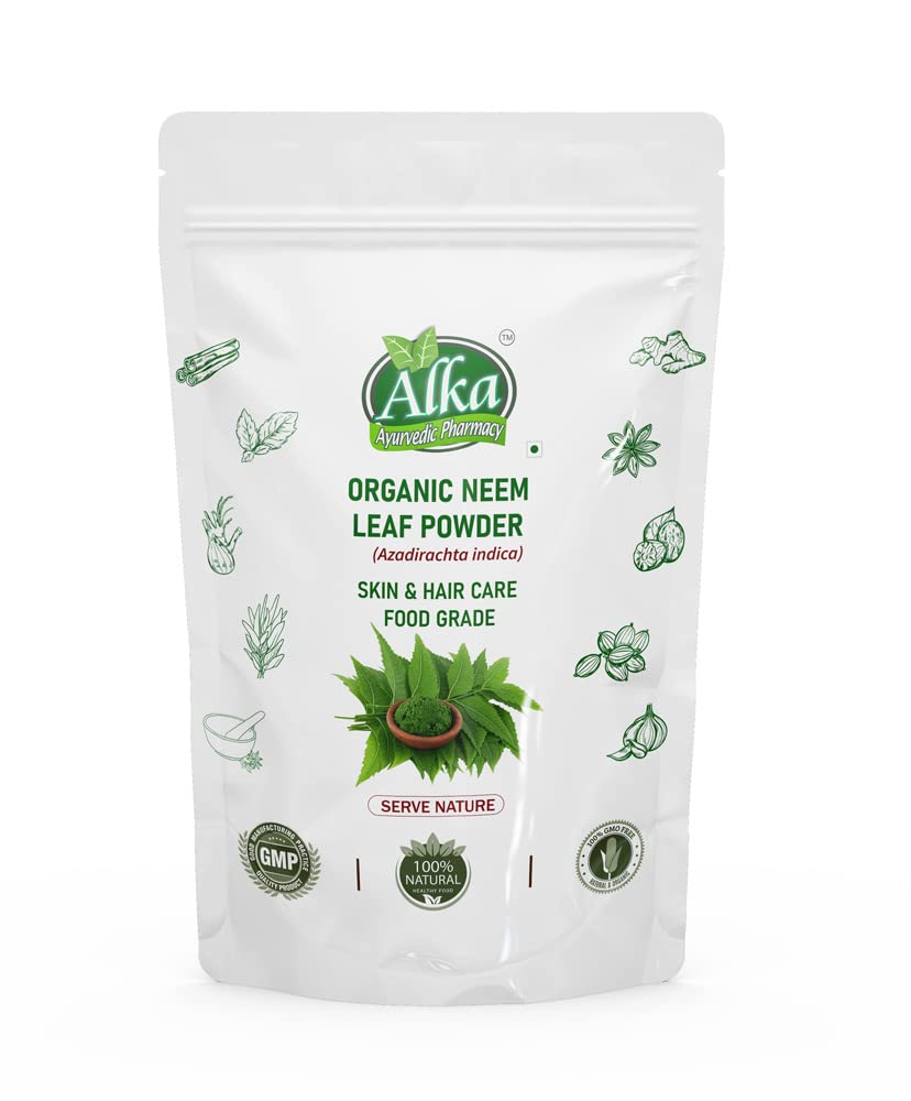 Pure Natural Neem Leaf Powder for Healthy Hair & Skin Care | Ayurvedic Treatment for Acne & Scalp Cleansing | Organic Face Pack for Men & Women | 100g | Perfect for Daily Skincare Routine & Hair Treatment