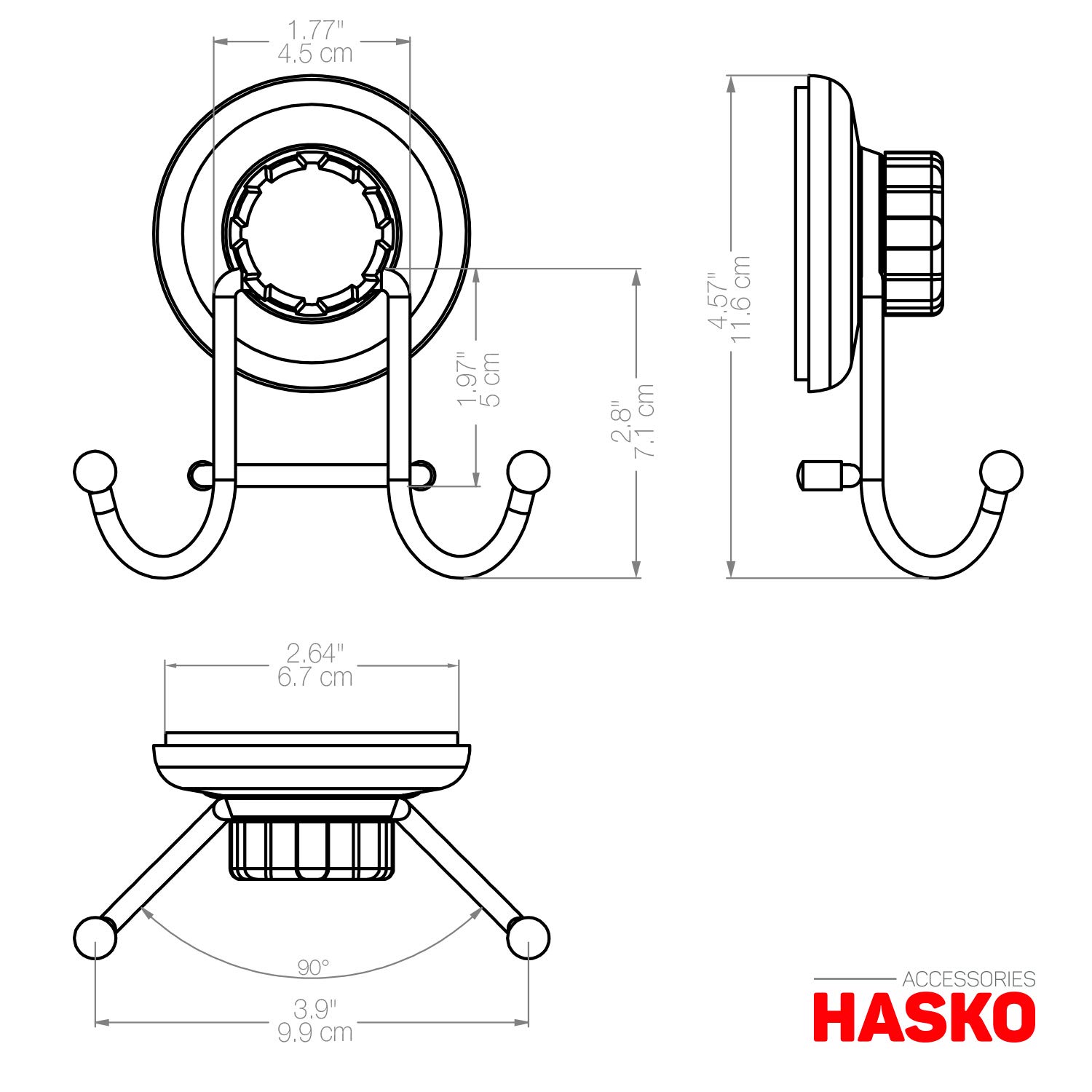 Stainless Steel Vacuum Suction Cup Hooks - Heavy Duty Bathroom & Kitchen Hooks for Towels, Robes, Loofahs - Chrome Finish for Shower, Wall & Tile Organization