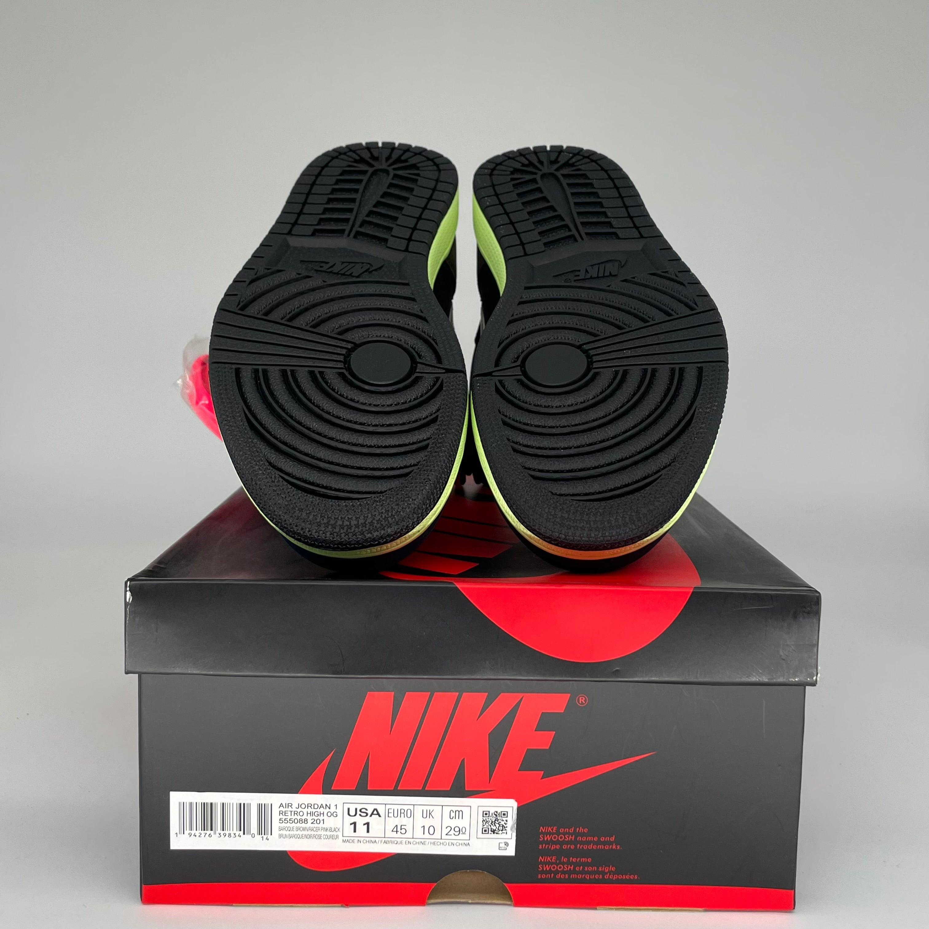 AIR JORDAN 1 BIO HACK Sneakers Men's Size 11 - Style 555088-201 | Retro Basketball Shoes for Streetwear & Casual Outfits
