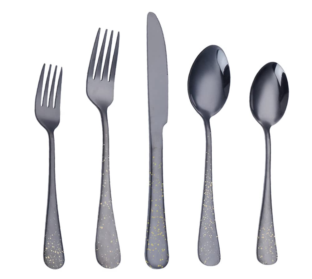 10-Piece Stainless Steel Flatware Set - Mirror Finish Silverware for 2 (Knife, Fork, Spoon) - Dishwasher Safe Cutlery for Home, Kitchen & Restaurant Use - Elegant Dining & Entertaining Essentials