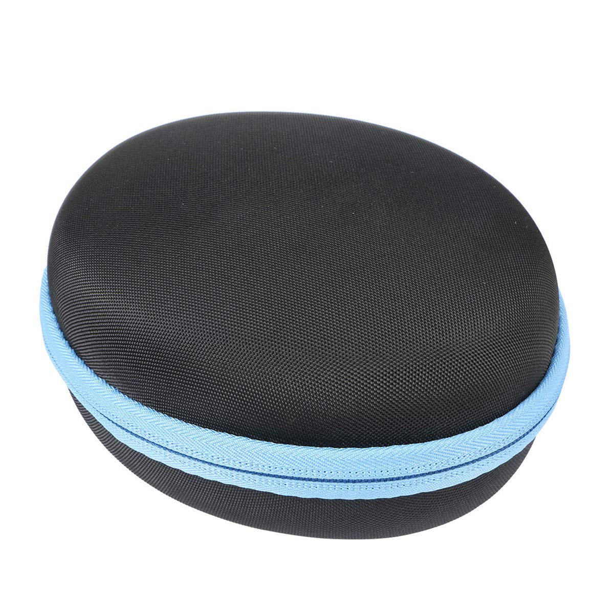 Premium Matte Hard Travel Case for Wireless Bluetooth Over-Ear Headphones - Durable Replacement Cover with Blue Zipper - Perfect for Travel, Commuting & Headphone Protection (Black)