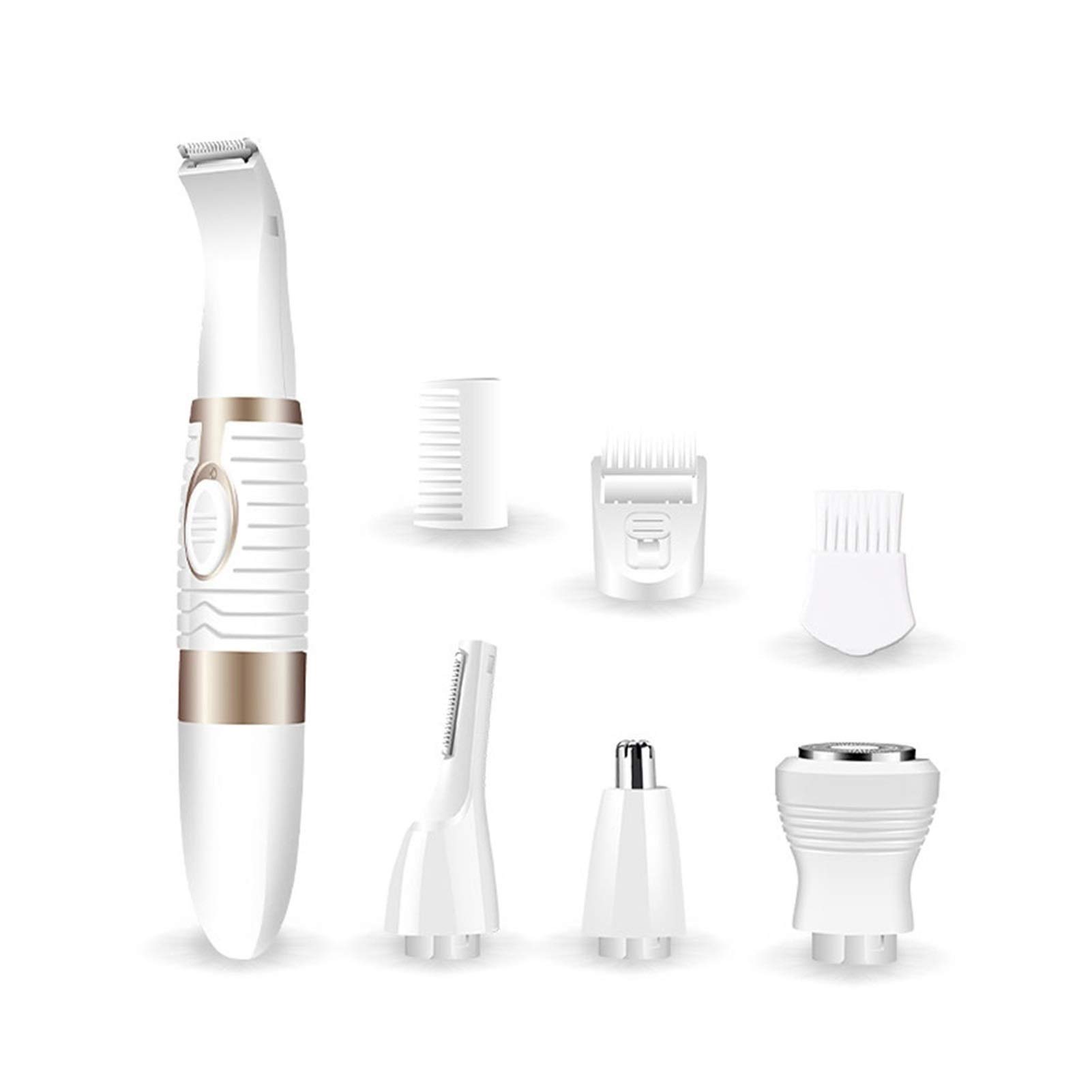 Painless Waterproof Nose & Ear Hair Trimmer for Men & Women - Dual Edge Blades for Easy Cleaning, 4-in-1 Eyebrow & Facial Hair Grooming Kit | Perfect for Travel, Home & Personal Care Routine