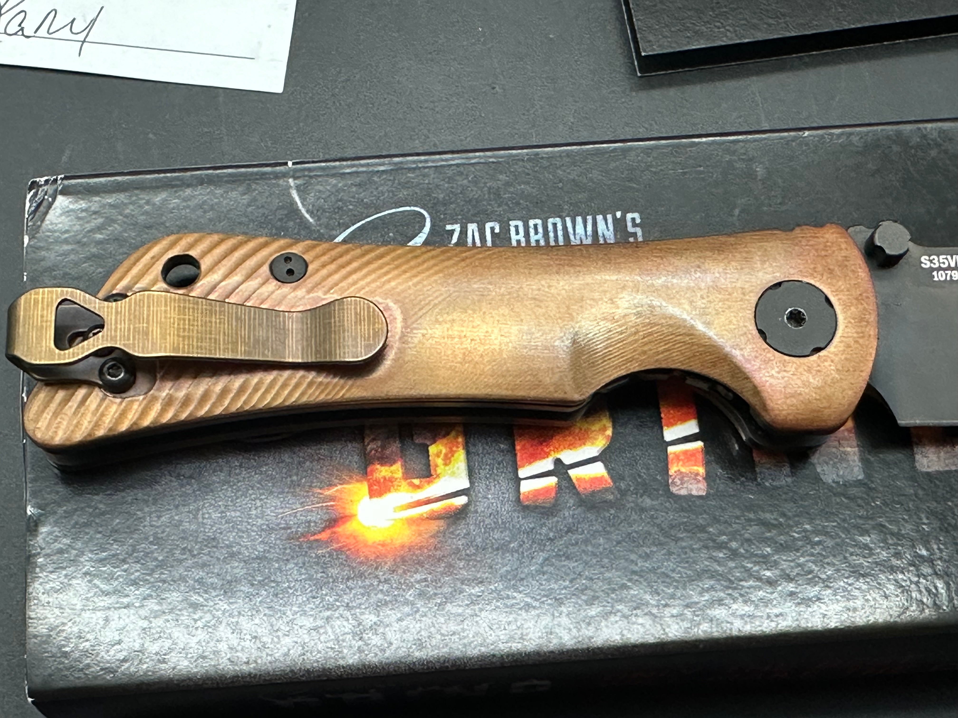 Southern Grind Spider Monkey Drop Point Knife - Black Blade & Copper Handle for Outdoor Camping, Hunting, and Survival Gear