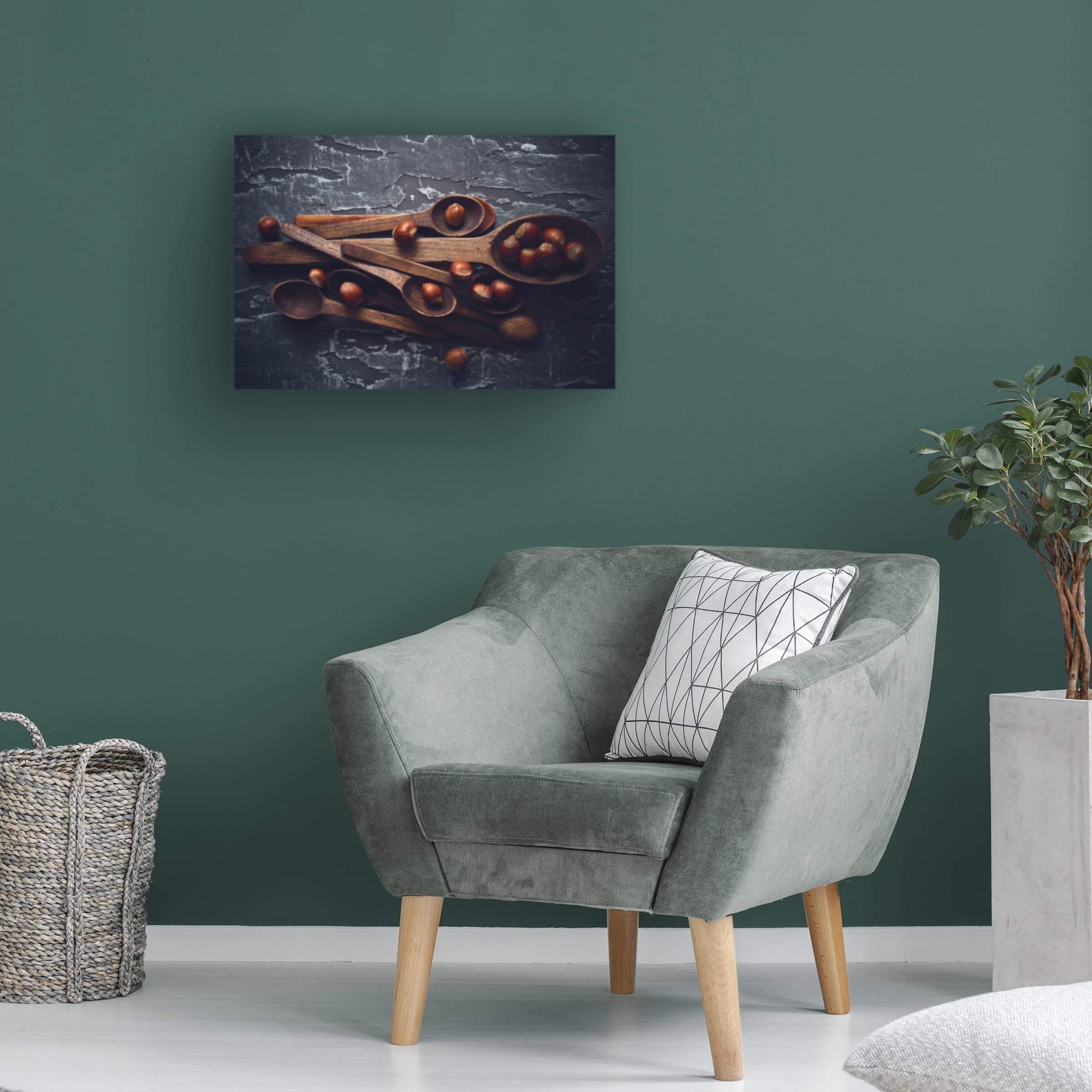 Trademark Fine Art 'Hazelnuts' Canvas Wall Art Print by Aleksandrova Karina - Modern Home Decor for Living Room, Bedroom & Office