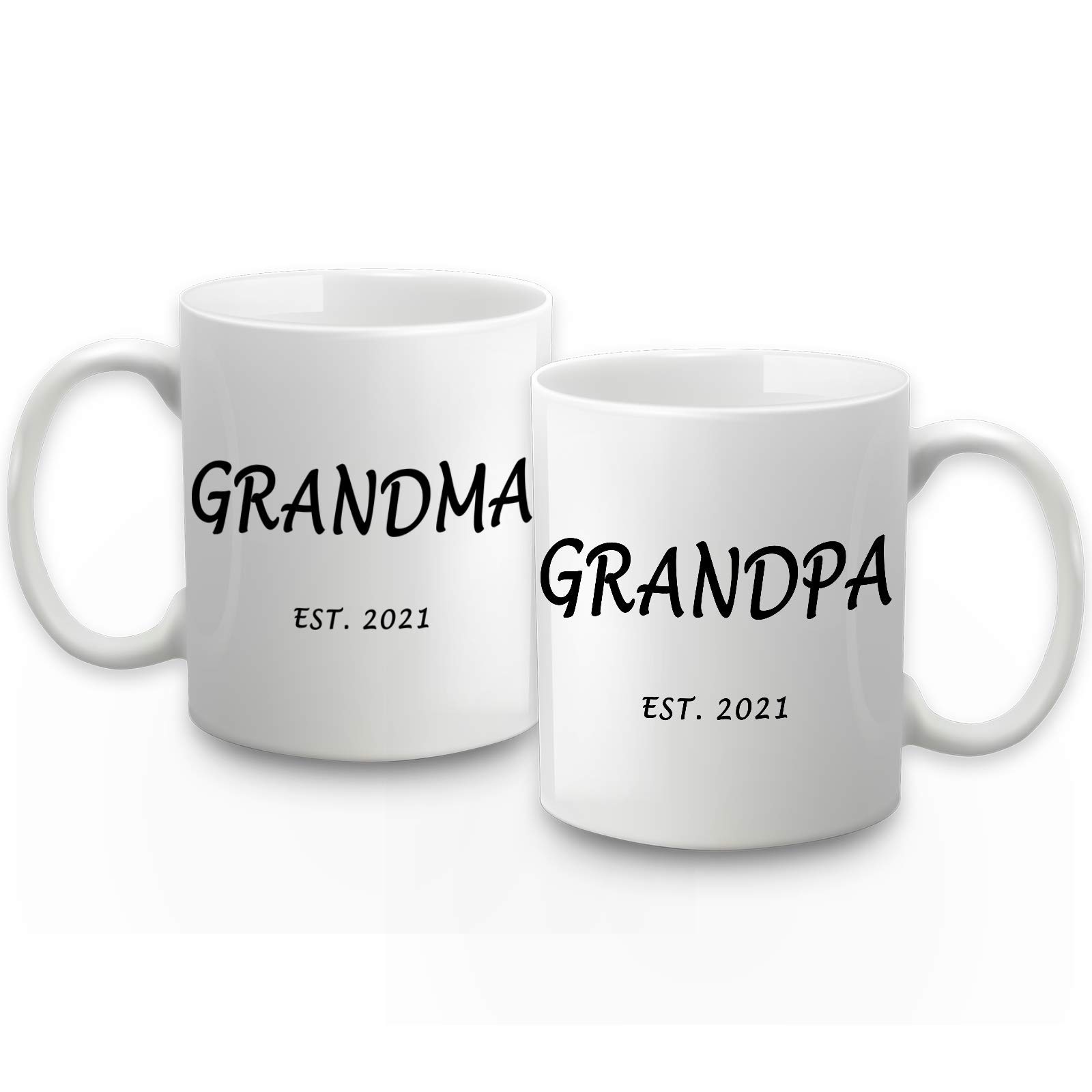 2021 New 11oz Grandparents Gift Mug - Personalized Coffee Cup for Grandma & Grandpa from Grandkids | Great for Birthdays, Anniversaries & Holidays